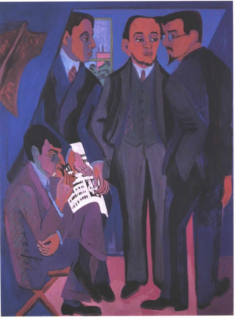 Group of Artists (1926) - Ernst Ludwig Kirchner Tablo