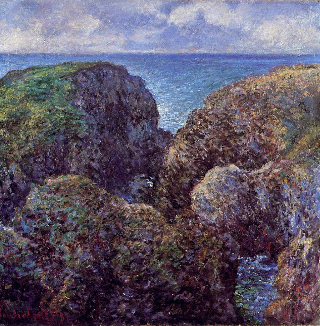 Group of Rocks at Port Goulphar (1886) - Claude Monet Tablo