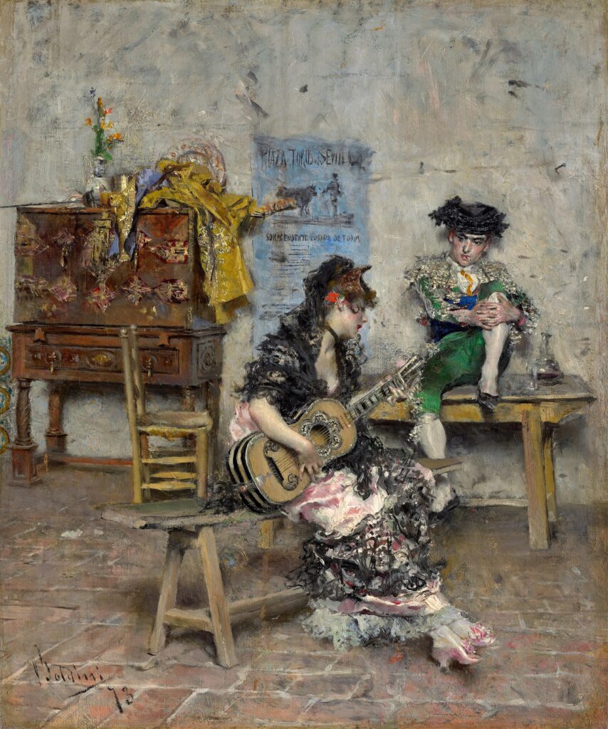 Guitar player (1873) – Giovanni Boldini Tablo