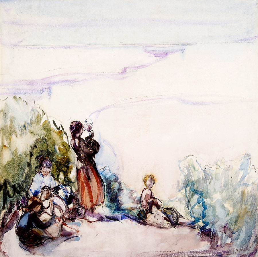 Gypsies on Hilltop (1910) - Frances Hodgkins Tablo