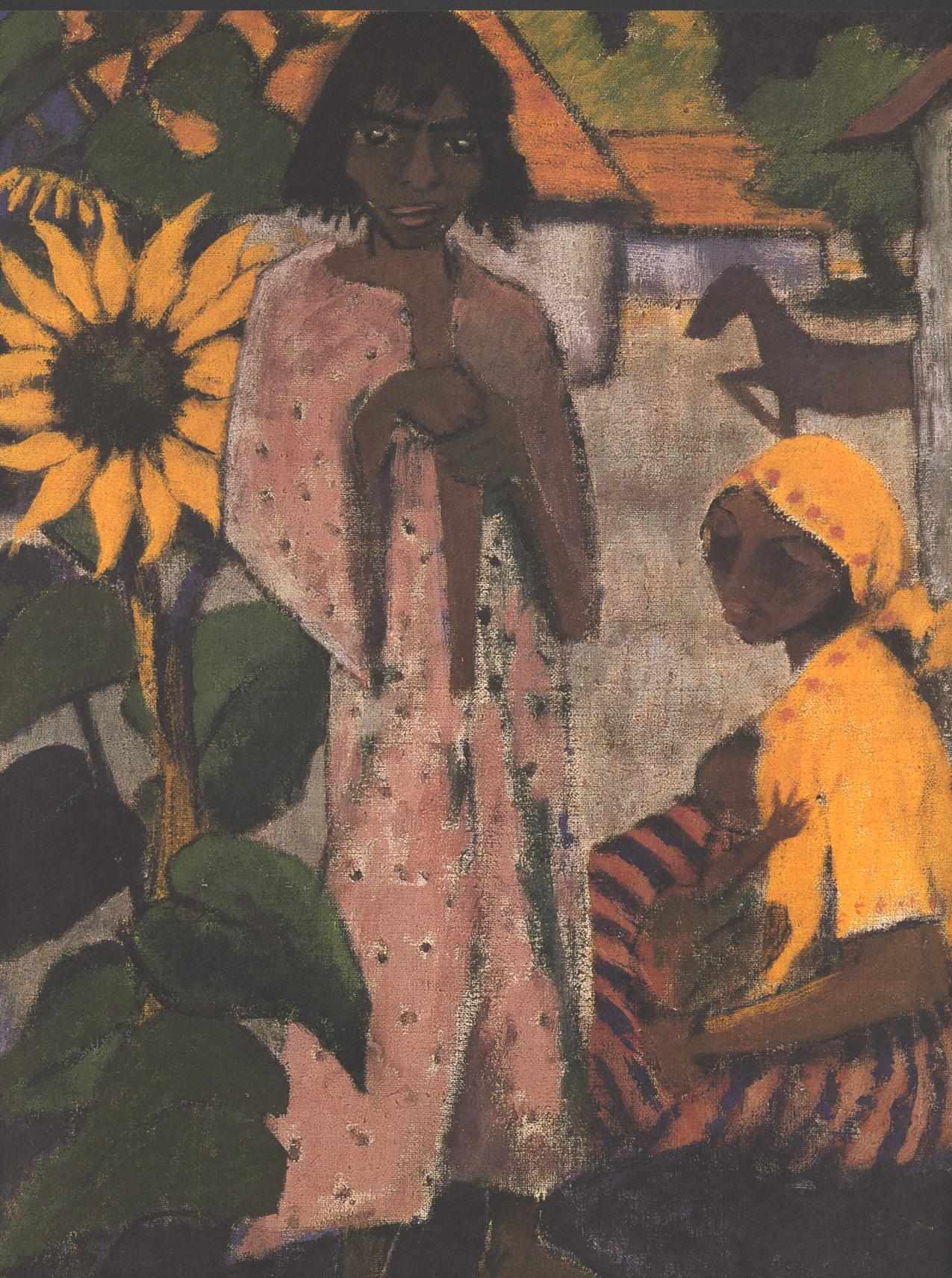 Gypsies with Sunflowers (1927) - Otto Mueller Tablo