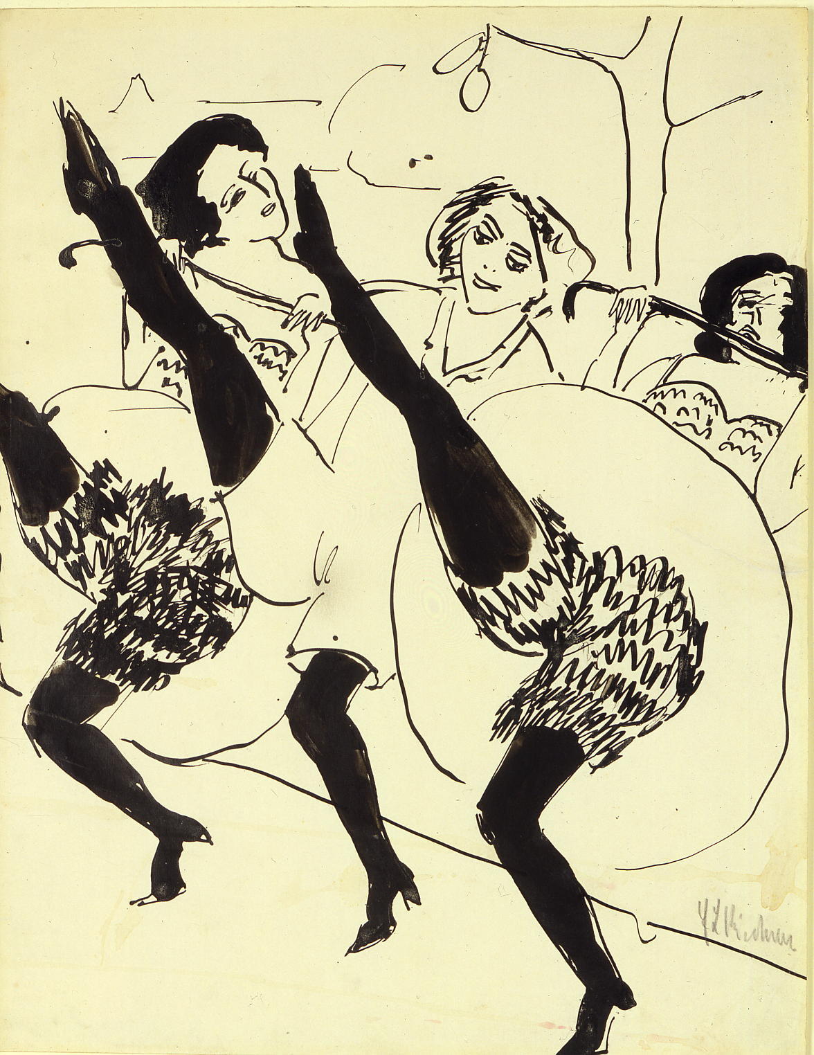 Hamburg Dancers (1910) - Ernst Ludwig Kirchner Tablo
