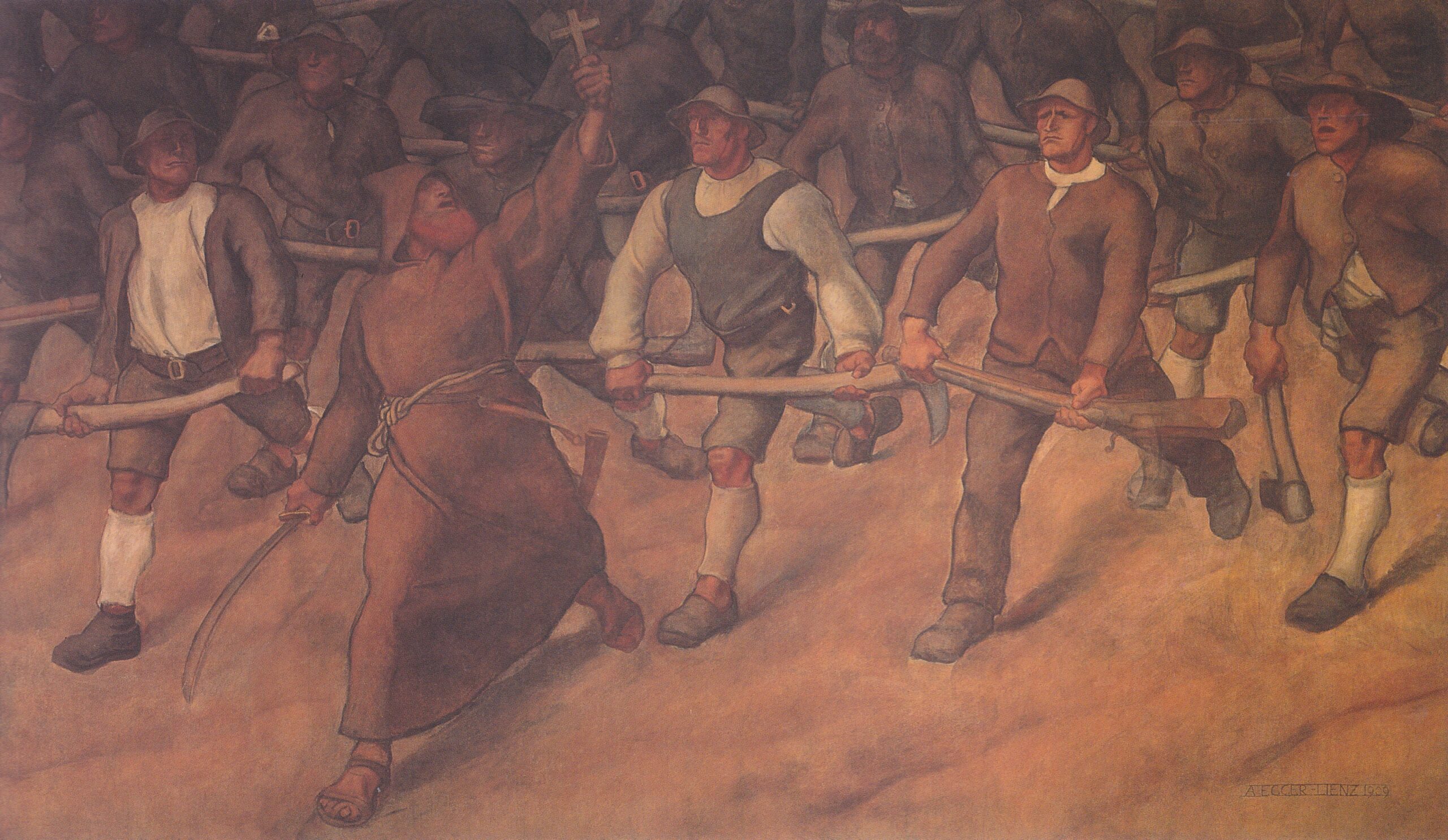 Haspinger Anno Neun - Albin Egger-Lienz Tablo