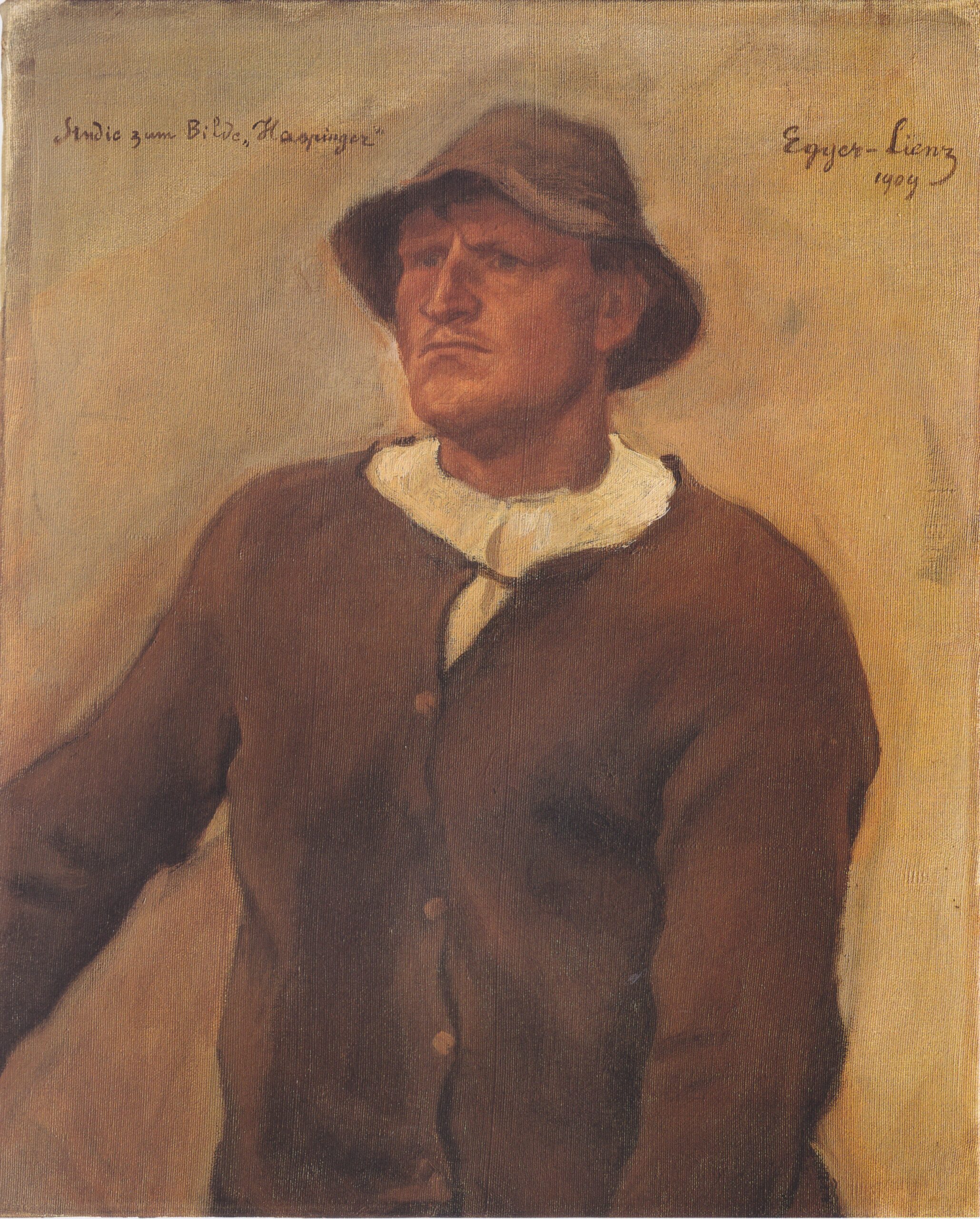 Haspinger Studie Zur Zweiten Figur Von Rechts - Albin Egger-Lienz Tablo