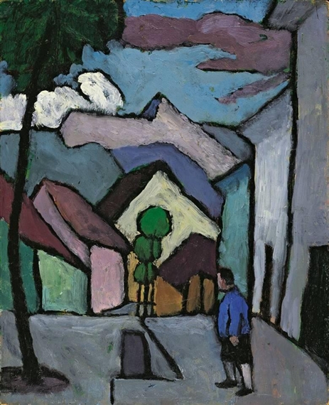 Hauptstrasse (Mit Mann) (1934) - Gabriele Münter Tablo