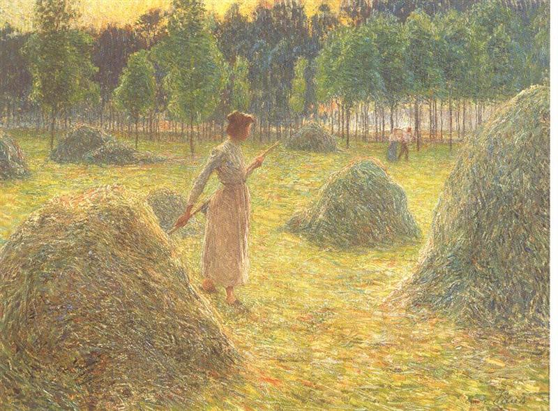 Hay stacks (1905) - Emile Claus Tablo