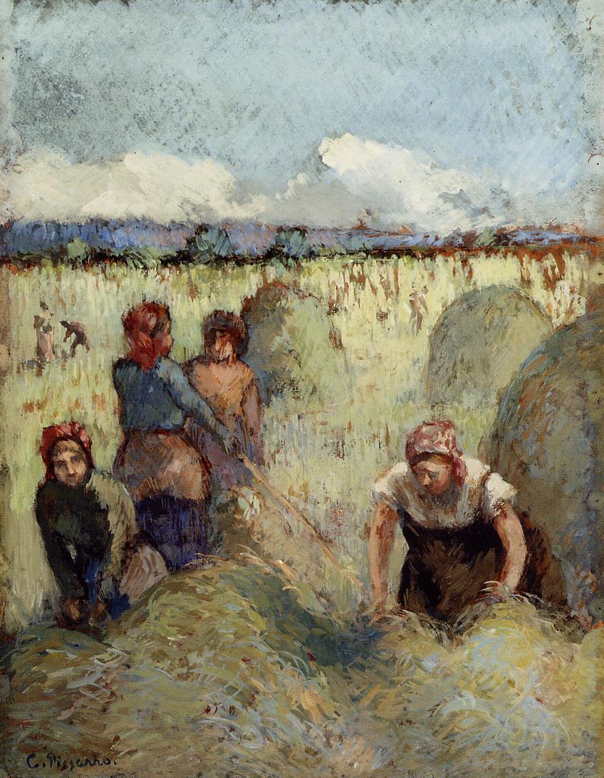 Haymaking (1895) - Camille Pissarro Tablo