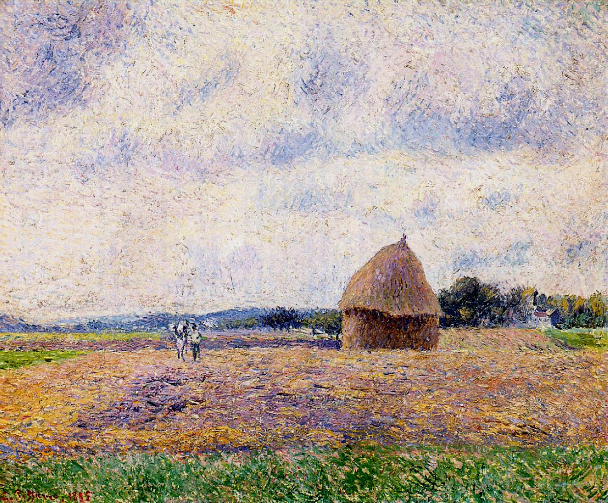Haystack Eragny (1885) - Camille Pissarro Tablo