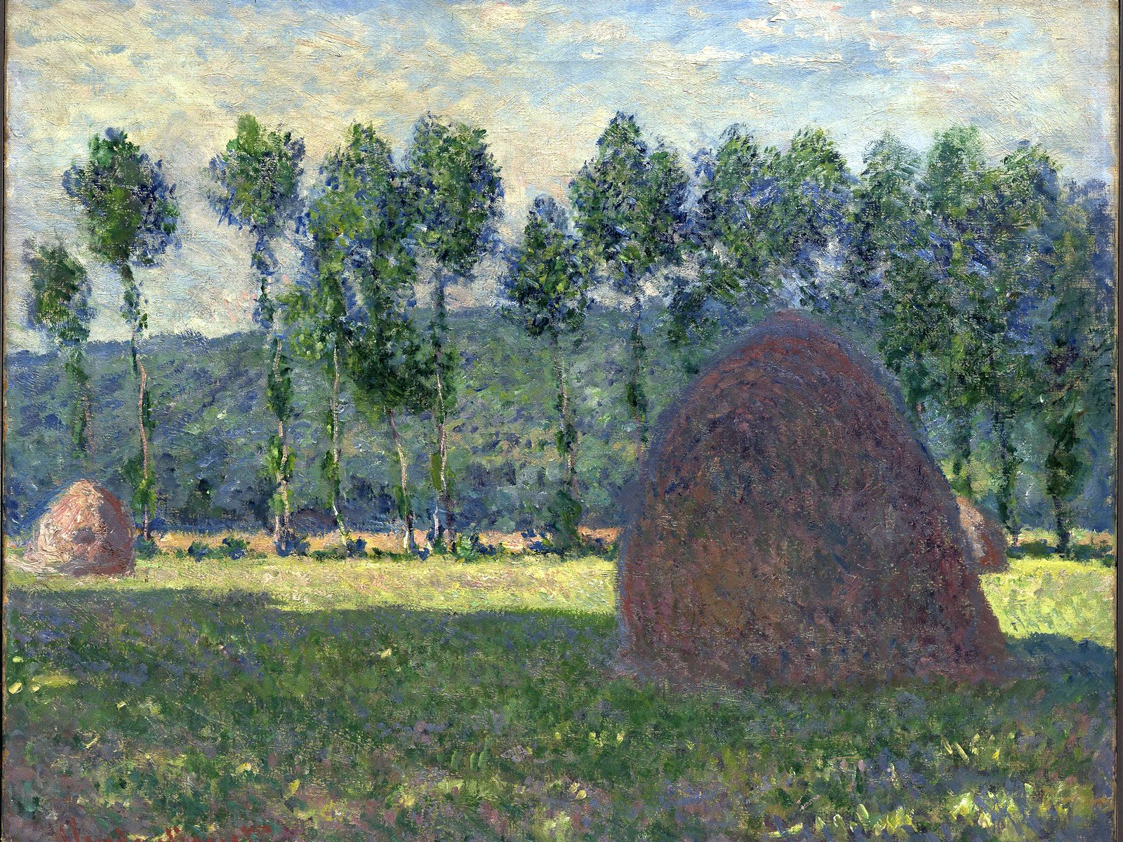 Haystack at Giverny (1885) - Claude Monet Tablo