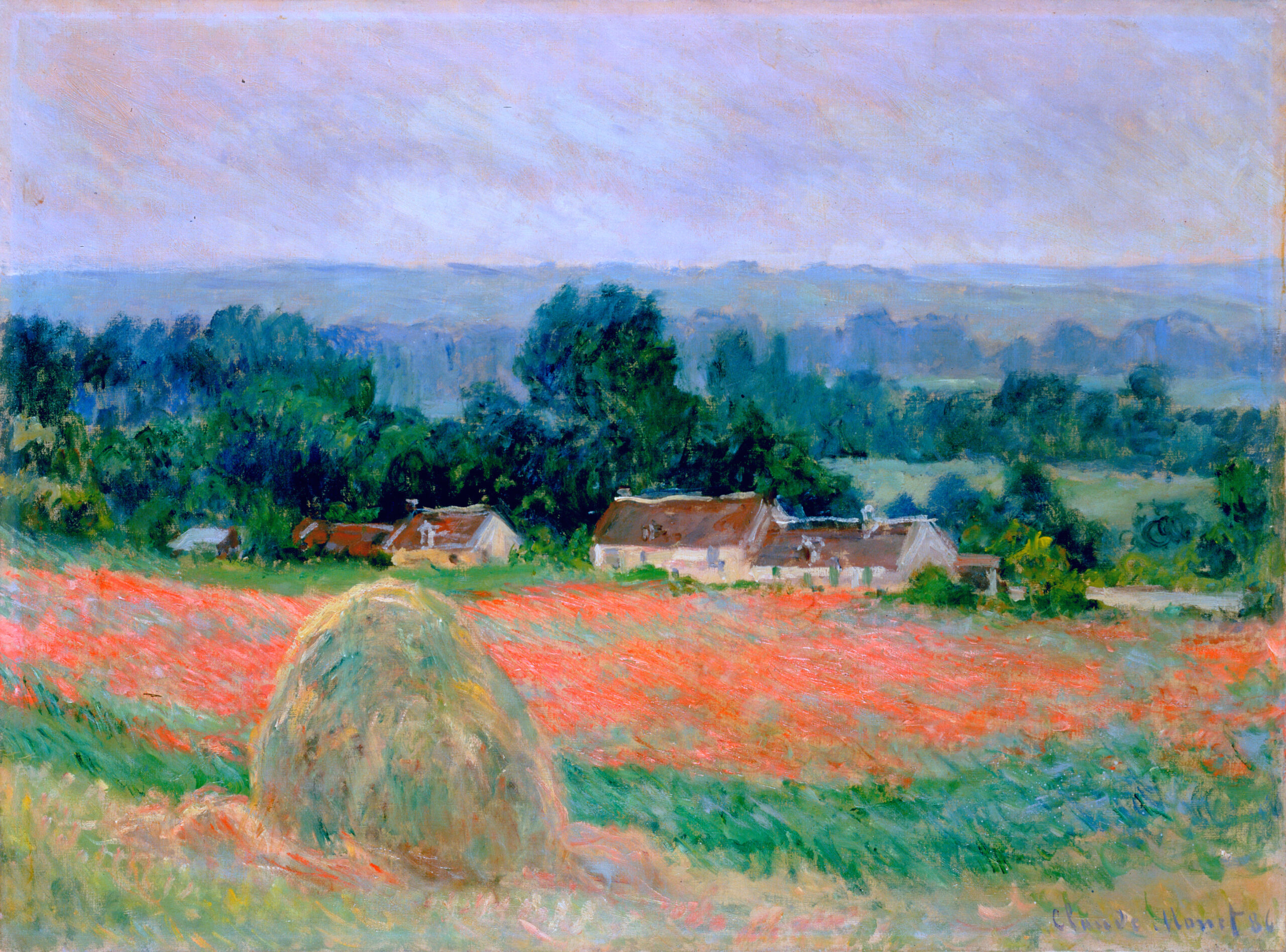 Haystack at Giverny (1886) - Claude Monet Tablo