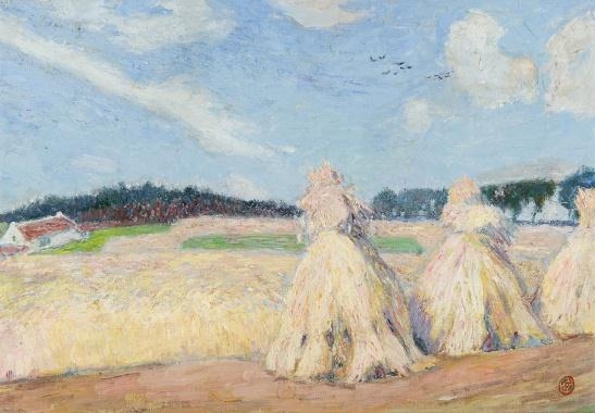 Haystacks (1914) - Gustave De Smet Tablo