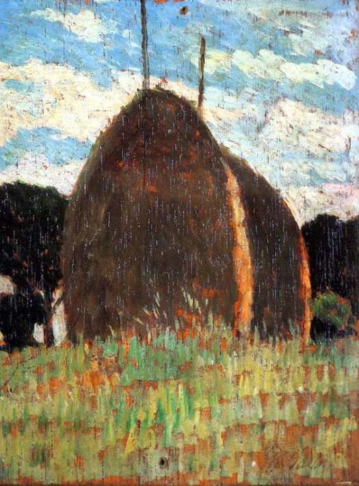 Haystacks - Giovanni Fattori Tablo