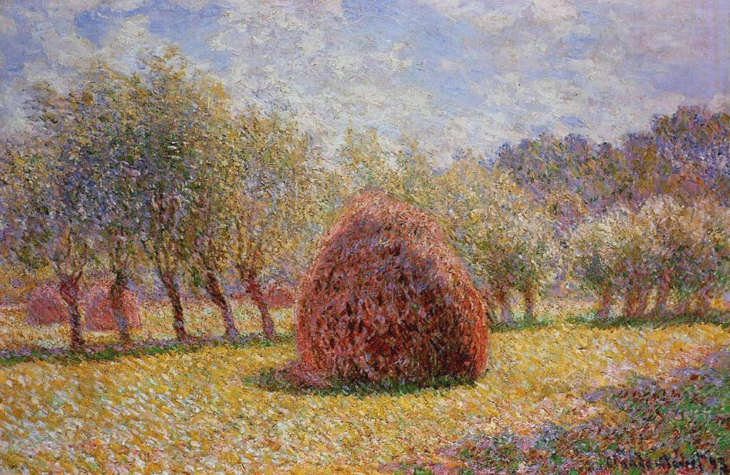Haystacks at Giverny (1895) - Claude Monet Tablo