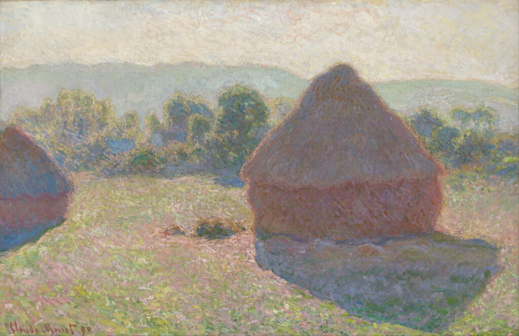 Haystacks, midday (1890) - Claude Monet Tablo