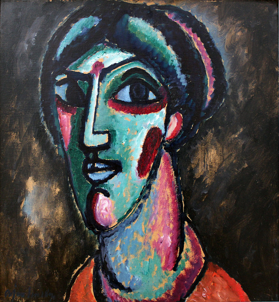 Head in Black and Green (1913) - Alexej von Jawlensky Tablo