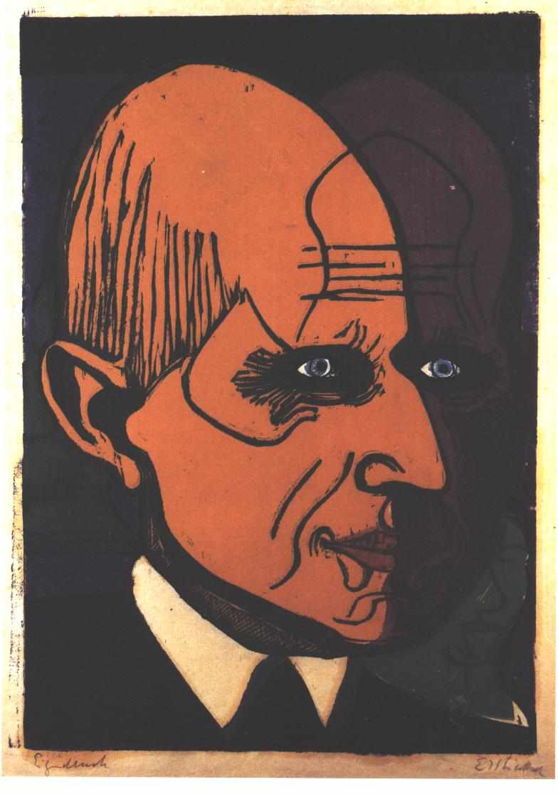 Head of Dr. Bauer - Ernst Ludwig Kirchner Tablo