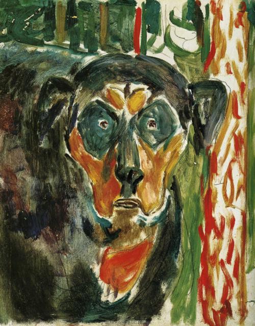 Head of a Dog (1930) - Edvard Munch Tablo