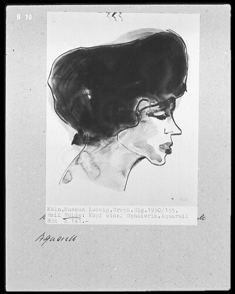 Head of spanish woman - Emil Nolde Tablo