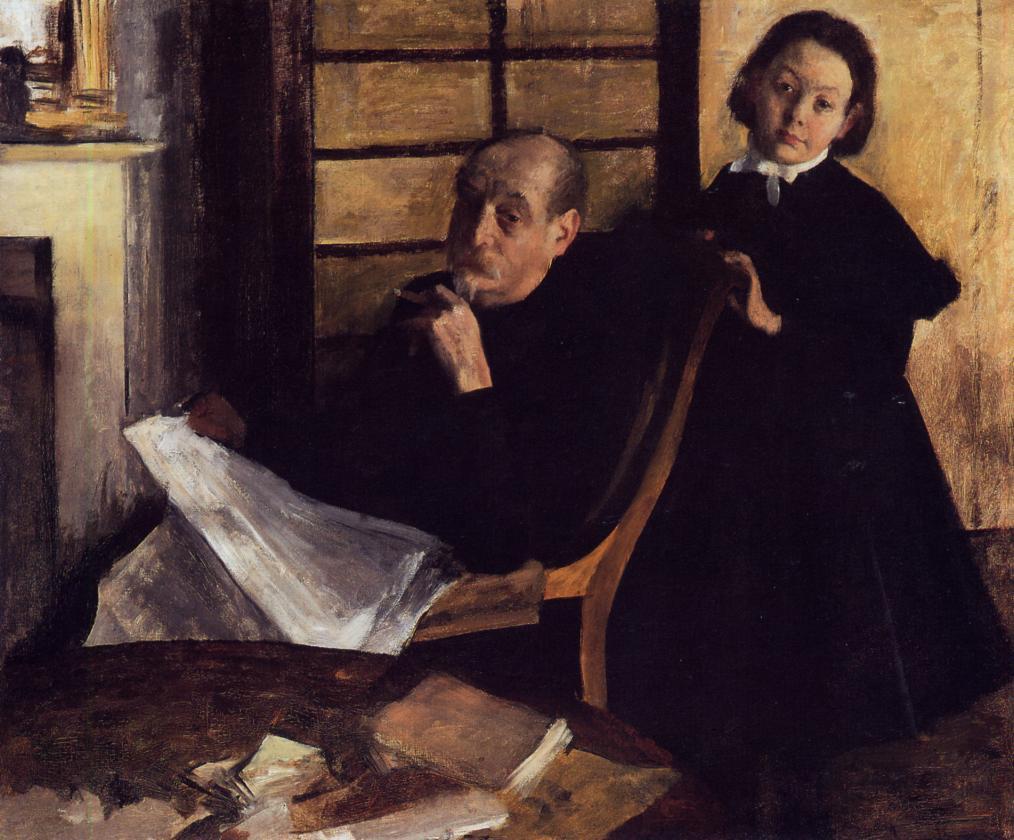 Henri De Gas and His Neice, Lucie Degas (1876) - Edgar Degas Tablo