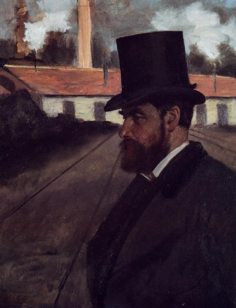 Henri Rouart in front of His Factory (1875) - Edgar Degas Tablo