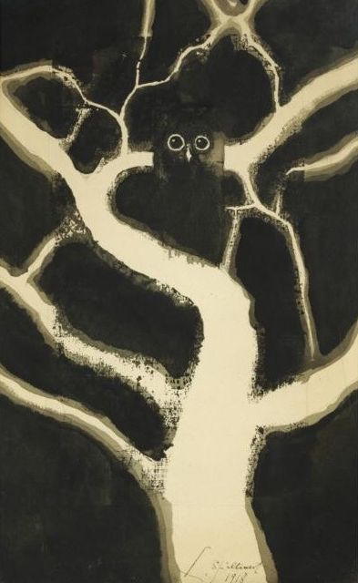 Hibou (1918) - Léon Spilliaert Tablo