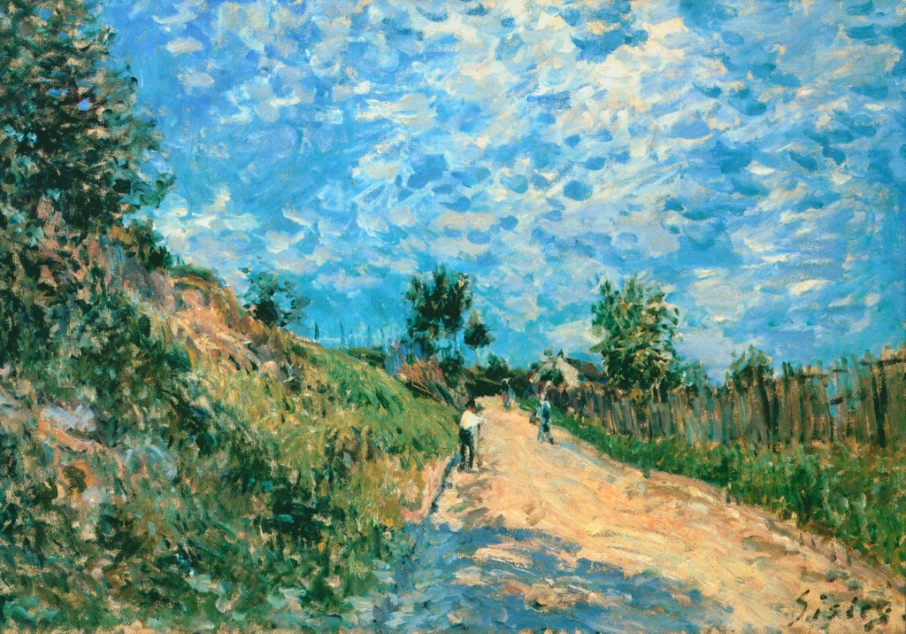 Hill Path (1876) - Alfred Sisley Tablo