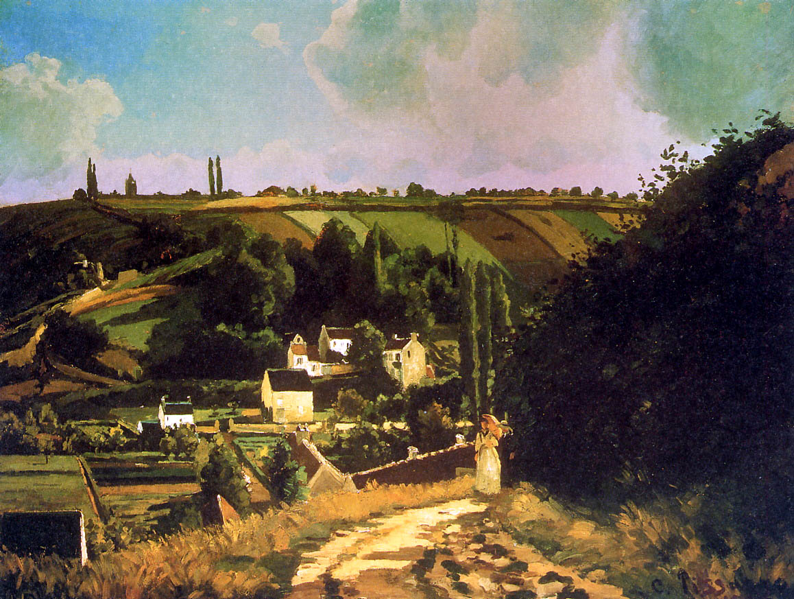 Hill of Jallais at Pontoise - Camille Pissarro Tablo
