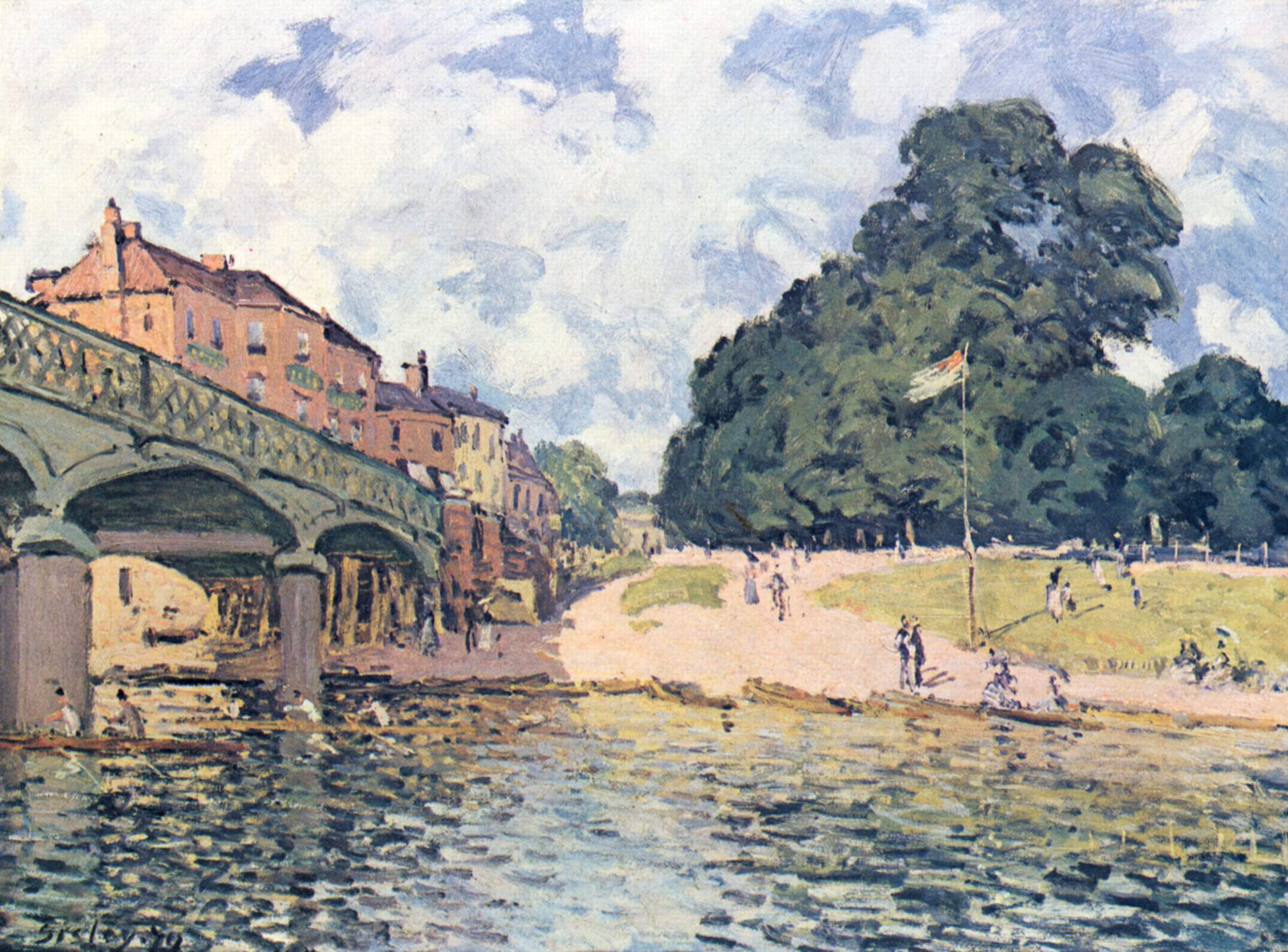 His at Suresne (1874) - Alfred Sisley Tablo