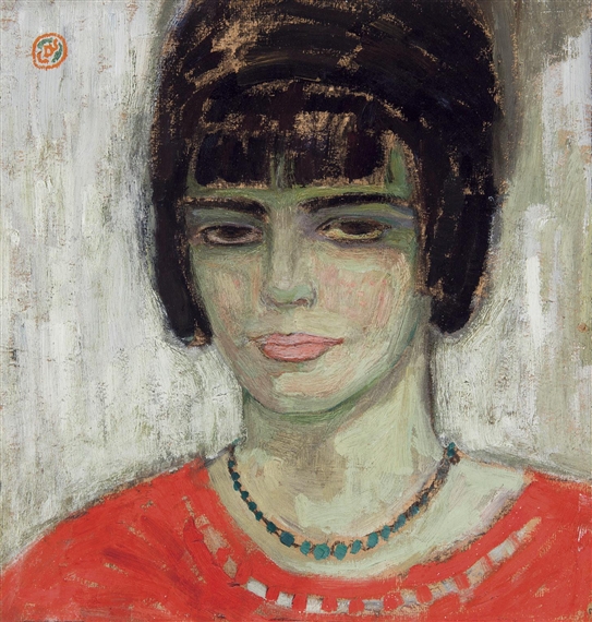 Hoofd Van Een Jonge Vrouw (1914) - Gustave De Smet Tablo
