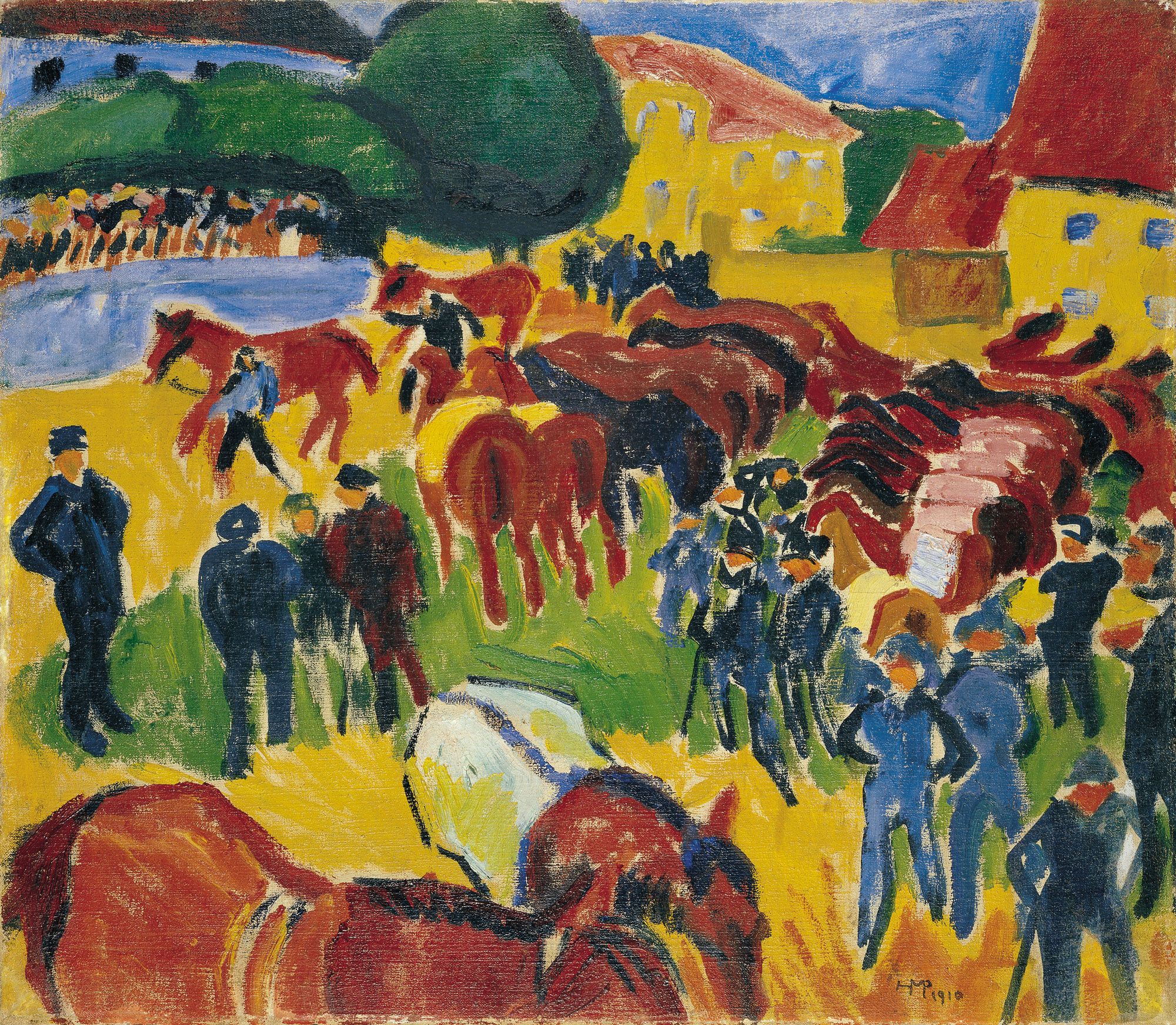 Horse Fair (1910) - Max Pechstein Tablo