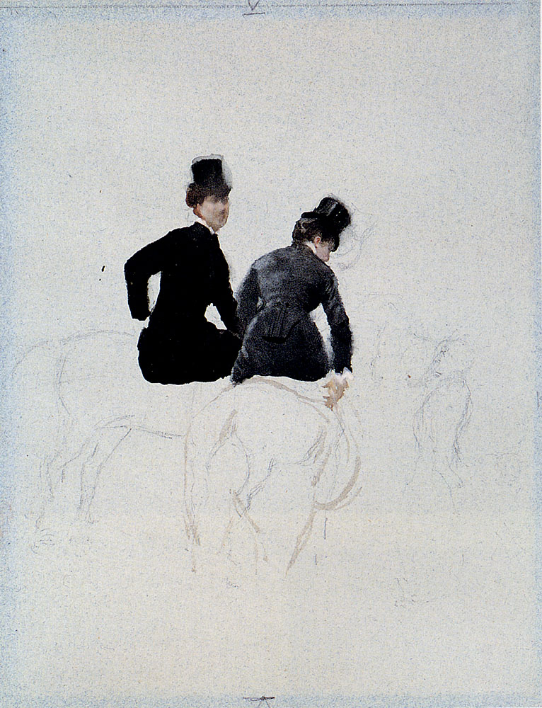 Horsewomen (1878) - Giuseppe De Nittis Tablo