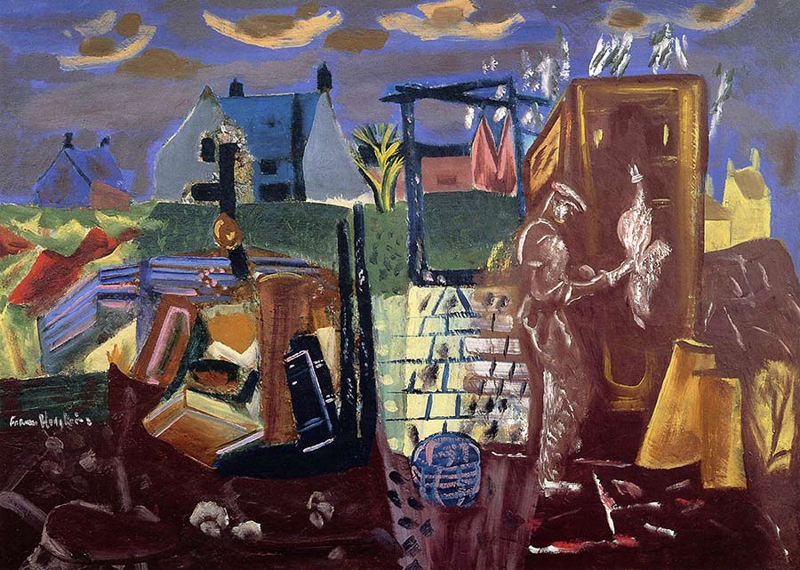 Houses and Outhouses, Purbeck (1938) - Frances Hodgkins Tablo
