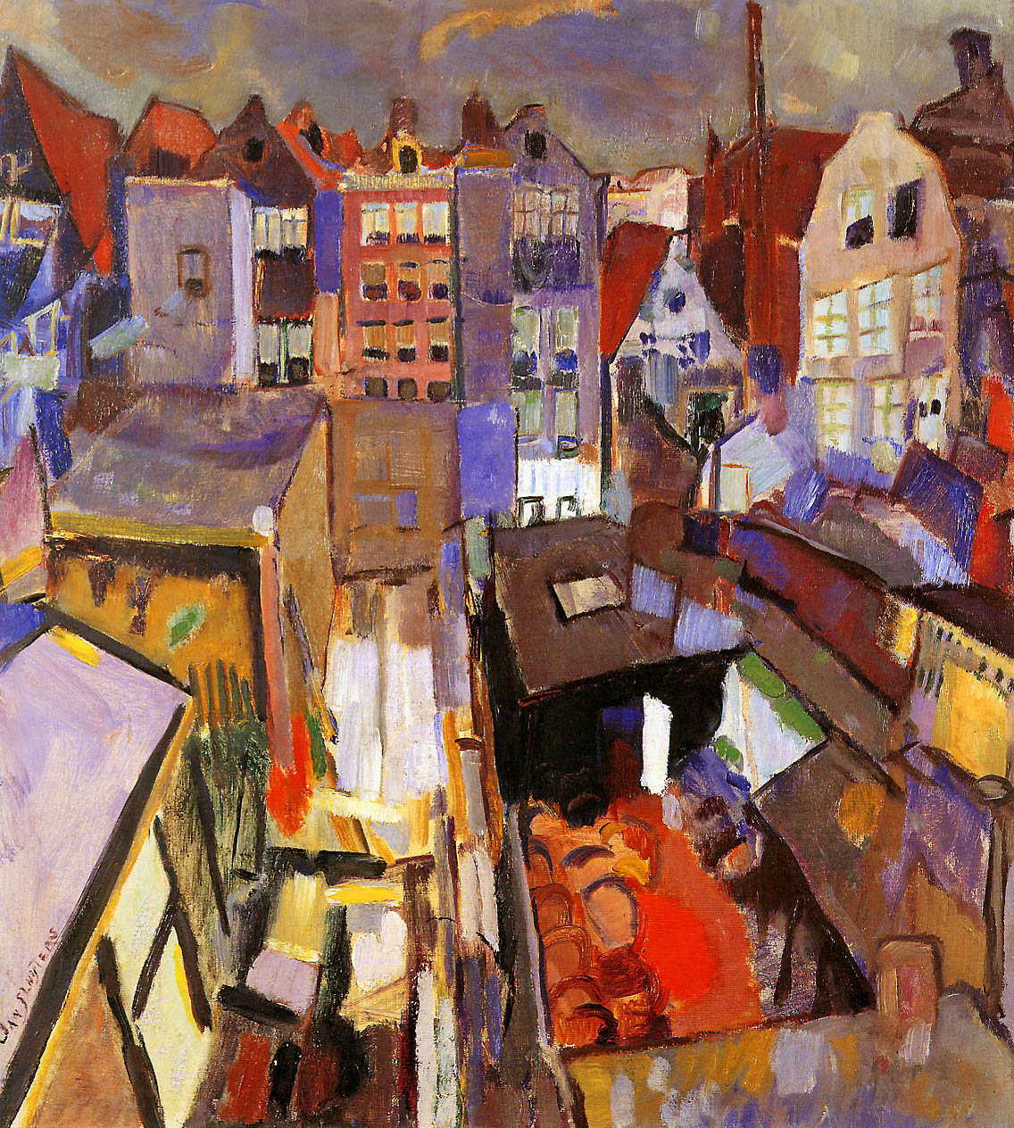 Houses in the Jordaan - Jan Sluyters Tablo