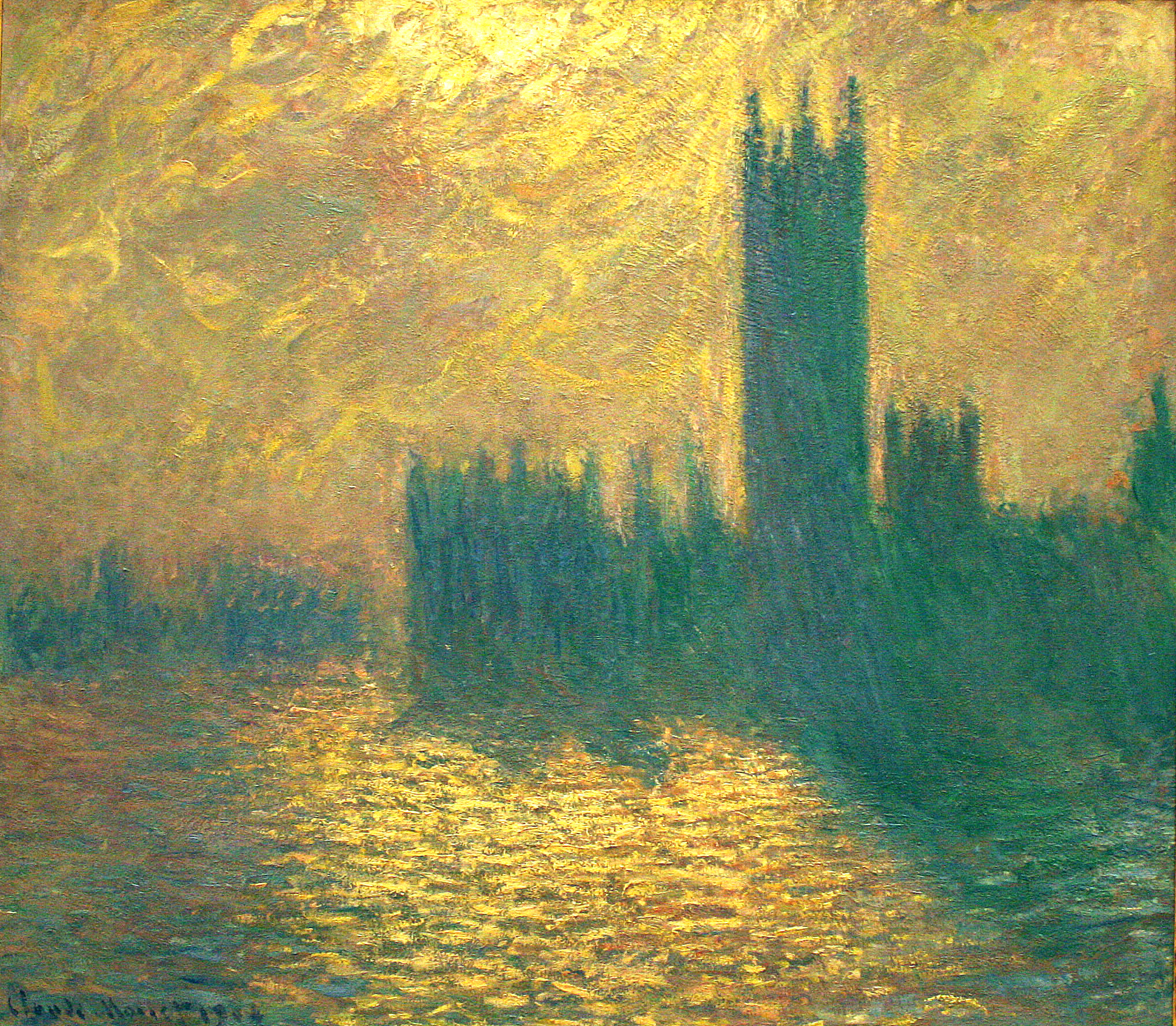 Houses of Parliament (1904) - Claude Monet Tablo
