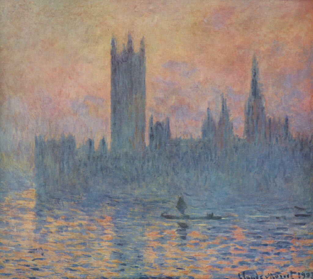 Houses of Parliament in Winter (1903) - Claude Monet Tablo