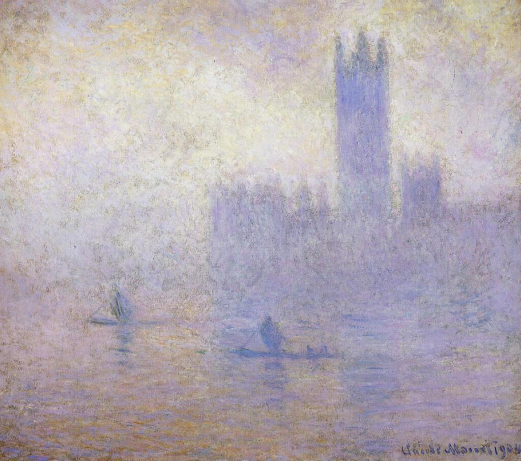 Houses of Parliament, Fog Effect (1900) - Claude Monet Tablo