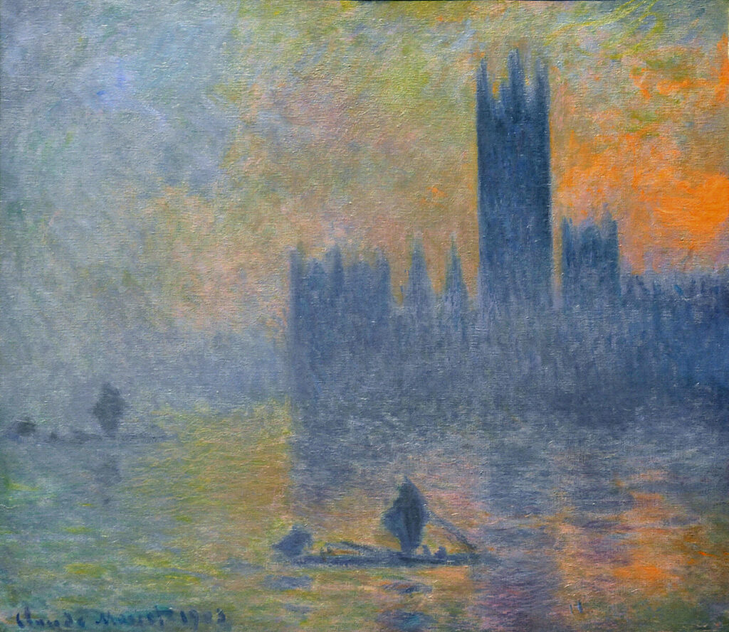Houses of Parliament, Fog Effect (1903) - Claude Monet Tablo