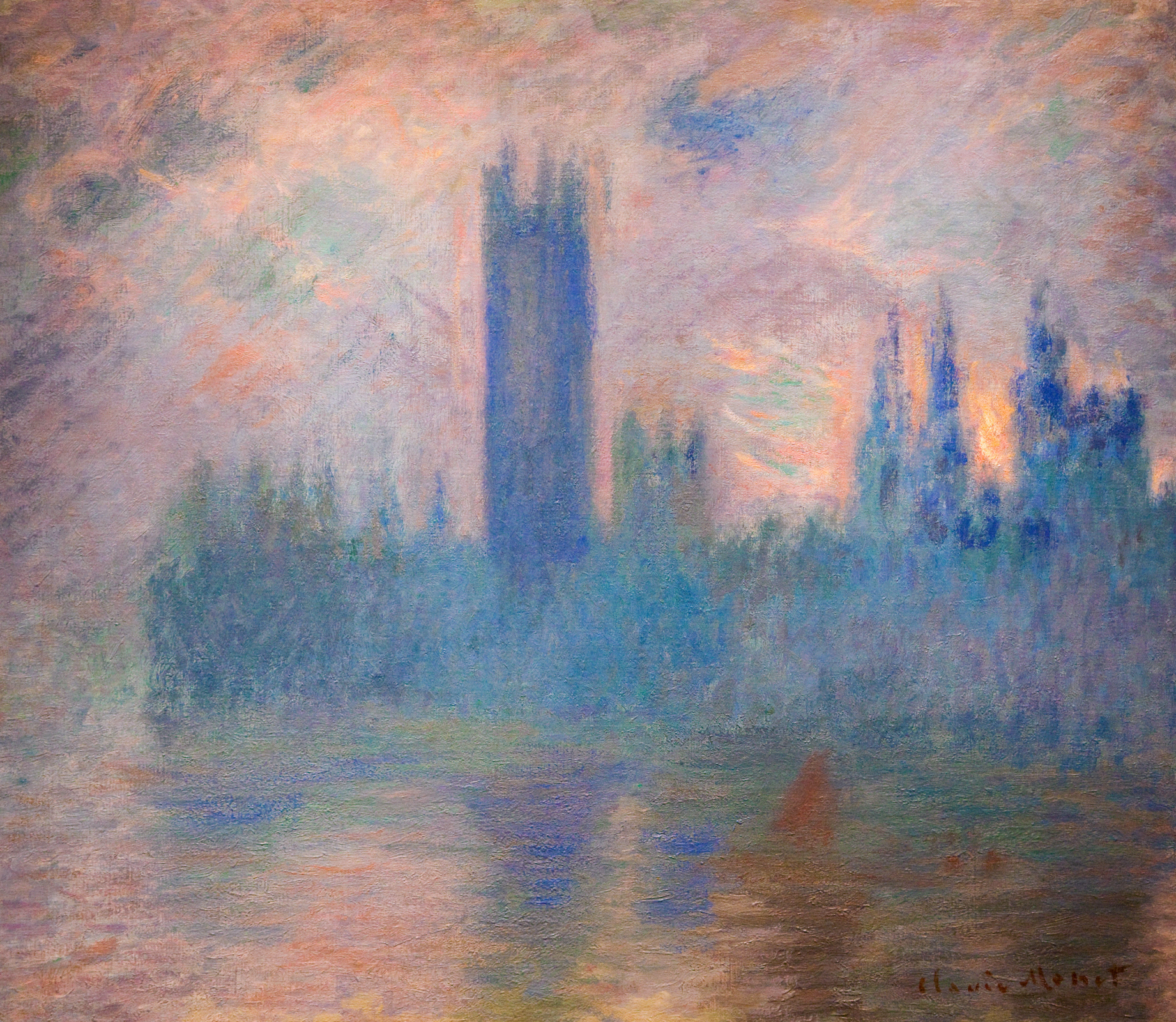 Houses of Parliament, Westminster (1900) - Claude Monet Tablo