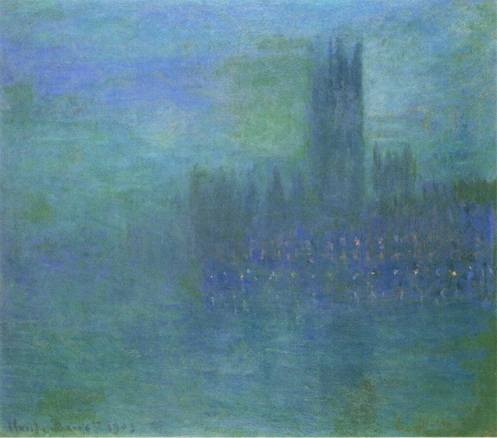 Houses of Parlilament, Fog Effect (1903) - Claude Monet Tablo