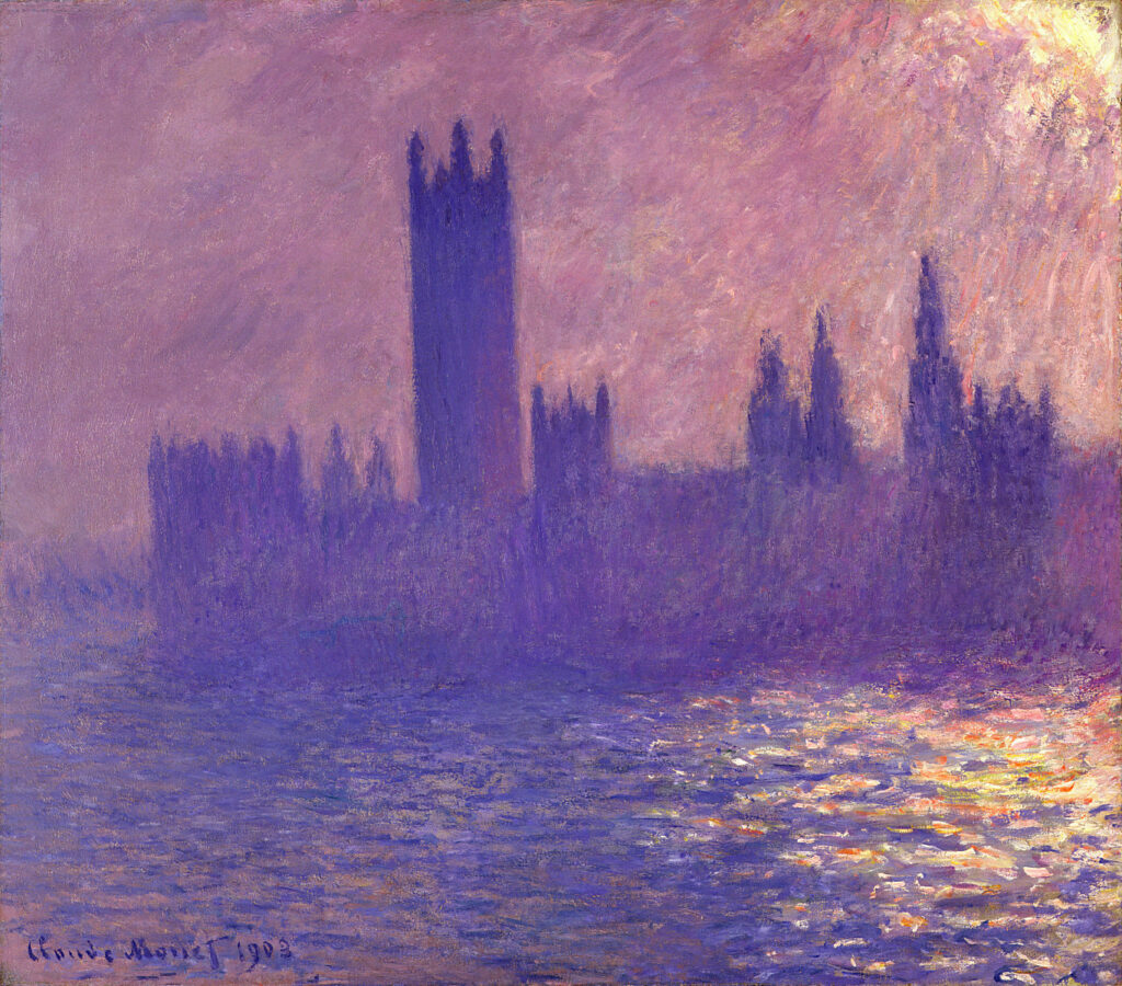 Houses of Parlilament, Sunlight Effect (1900) - Claude Monet Tablo