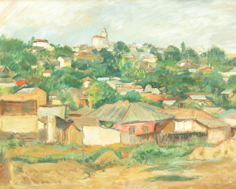 Houses on the Outskirts of Bucharest (1930) - Iosif Iser Tablo