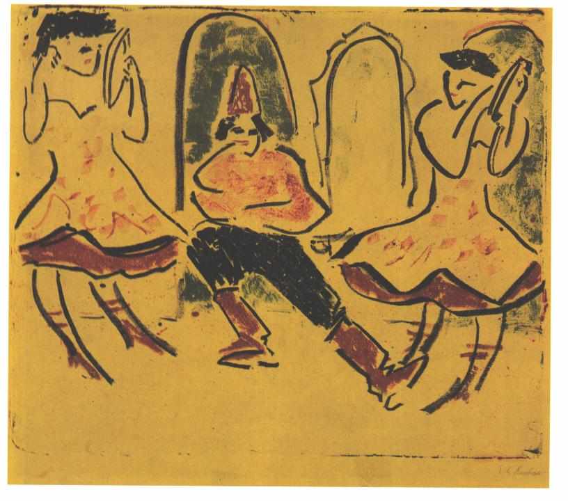 Hungarian Dance - Ernst Ludwig Kirchner Tablo