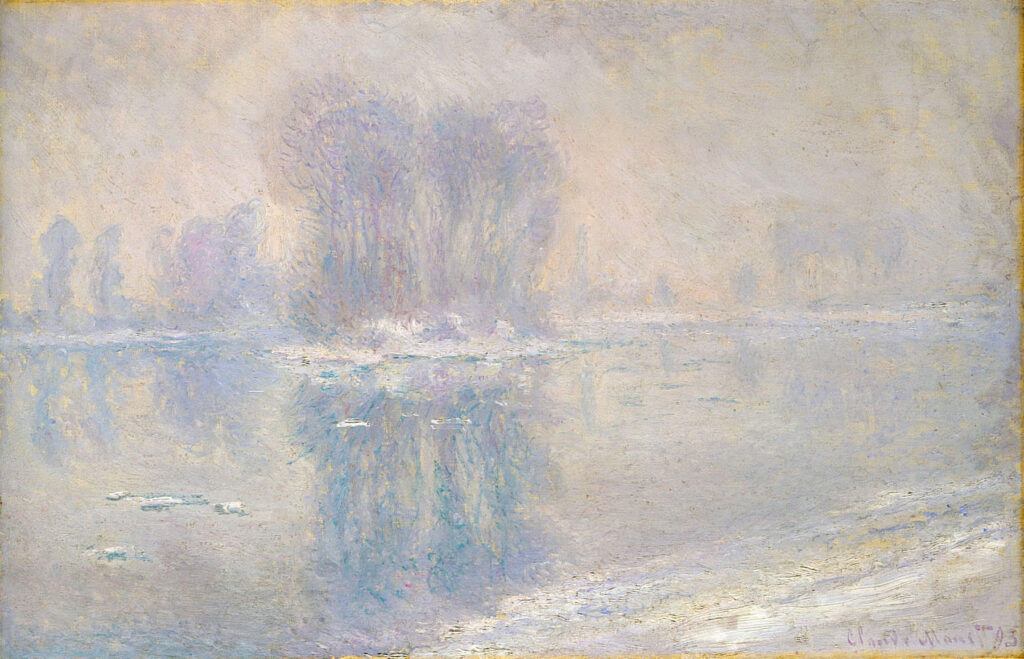 Ice on the Siene at Bennecourt (1897) – Claude Monet Tablo