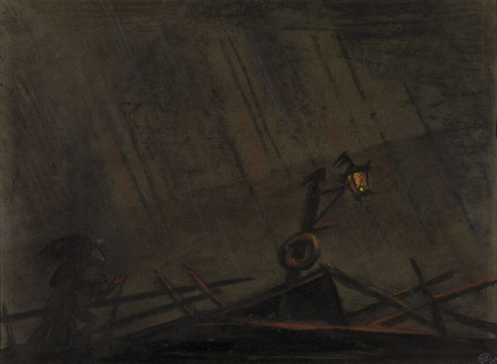 Illustration for Dostoevsky's The Possessed (1913) - Mstislav Dobuzhinsky Tablo