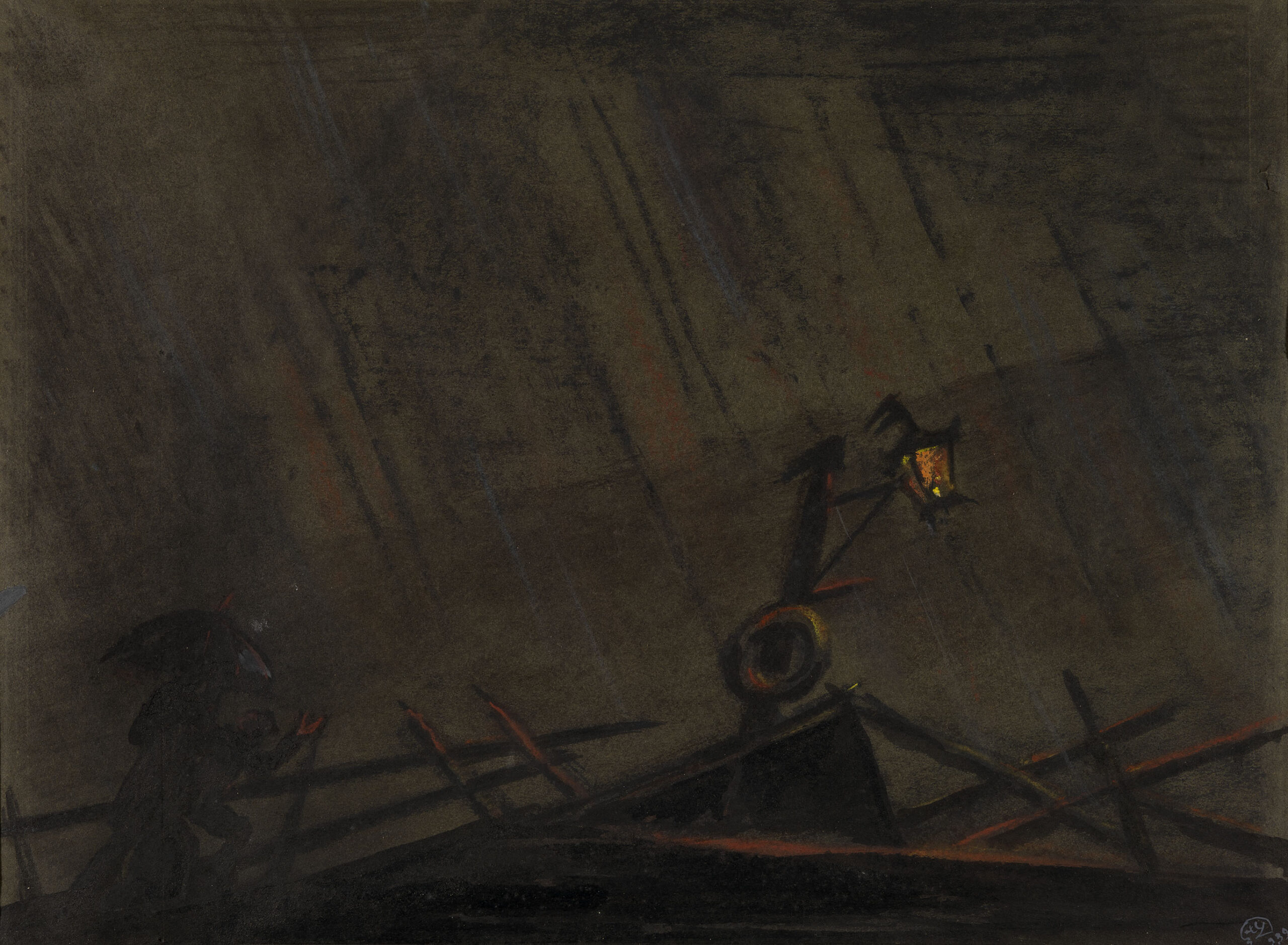 Illustration for Dostoevsky's The Possessed (1913) - Mstislav Dobuzhinsky Tablo