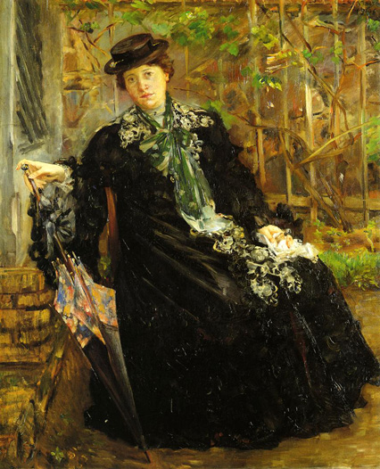 In a Black Coat (1908) - Lovis Corinth Tablo