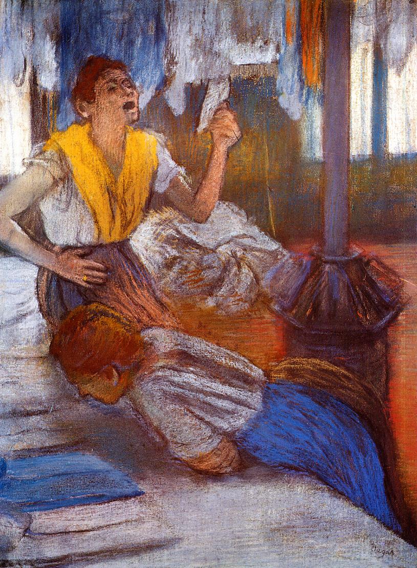 In a Laundry (1884) - Edgar Degas Tablo