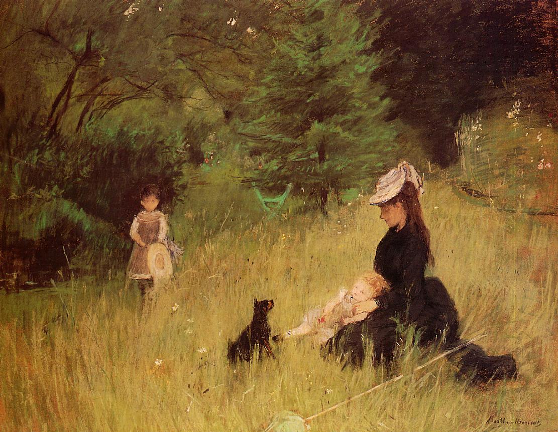 In a Park (1874) - Berthe Morisot Tablo