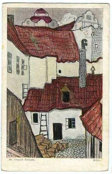 In old Vilno (1902) - Mstislav Dobuzhinsky Tablo