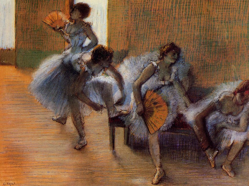 In the Dance Studio (1897) - Edgar Degas Tablo